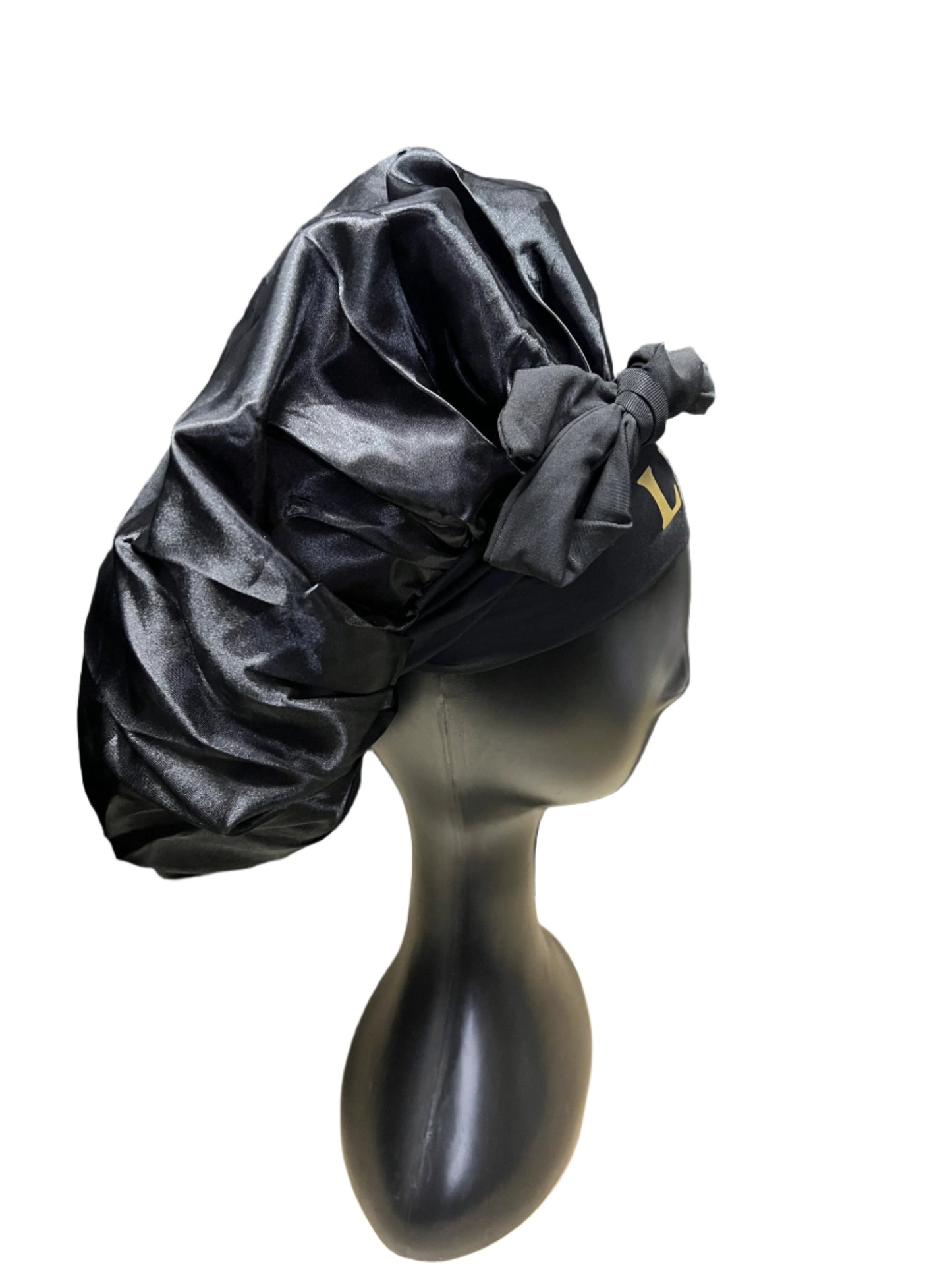 LBC Large Satin Hair Bonnet With Tie Band