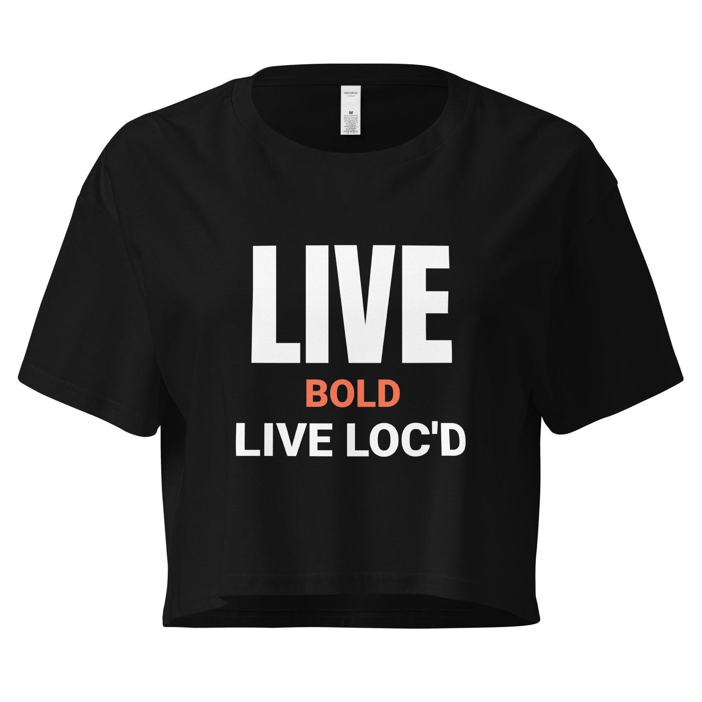 Black Live Loc'd Crop Top Tee