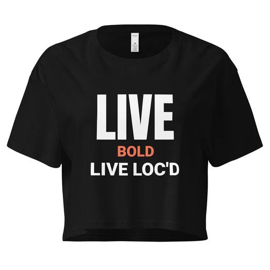 Black Live Loc'd Crop Top Tee